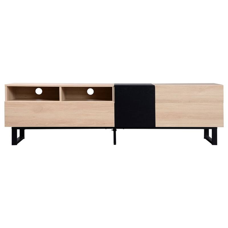 70.90'' Modern TV Stand with Drop Down Door