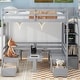 preview thumbnail 12 of 14, Full over Full Convertible Bunk Bed with Staircase and Multipurpose Design