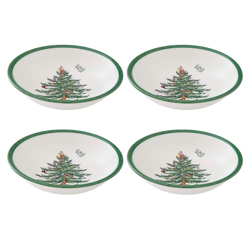 Spode Set of 4 Christmas Tree Cereal Bowls