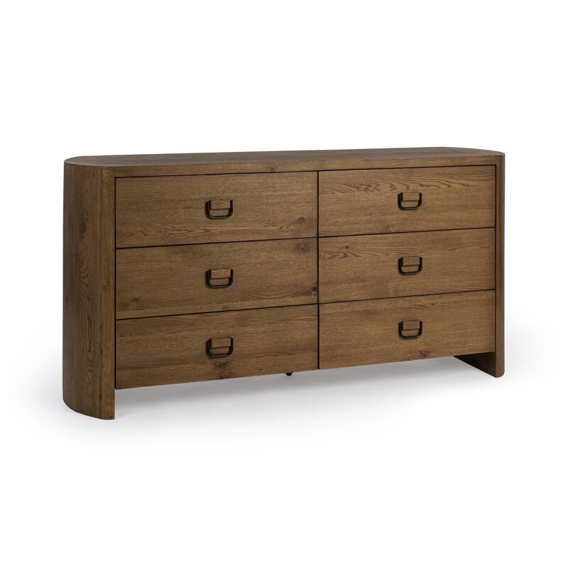 Classic Home Kyrie 6-Drawer Oak Veneer Dresser