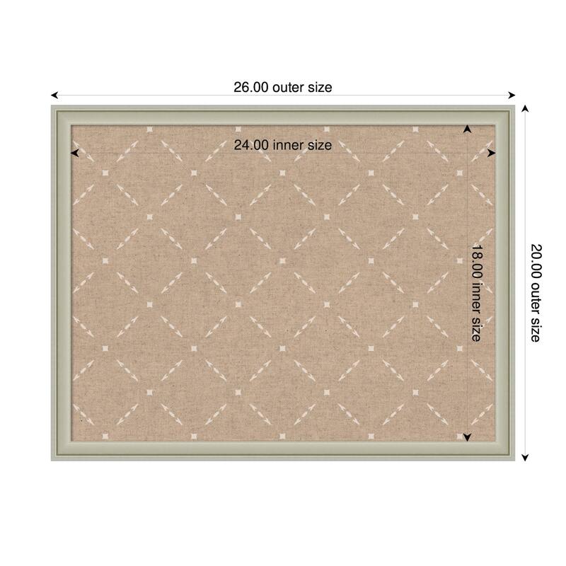 Kate and Laurel Pinboard Beige Lattice Pattern