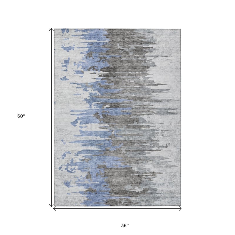 HomeRoots Abstract Transitional Rectangle Outdoor Rug
