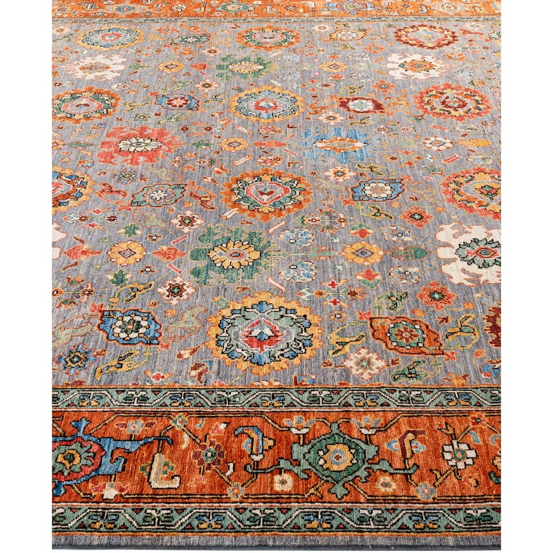 Serapi One-of-a-Kind Hand-Knotted Area Rug - Gray - 8' 2" x 10' 3"