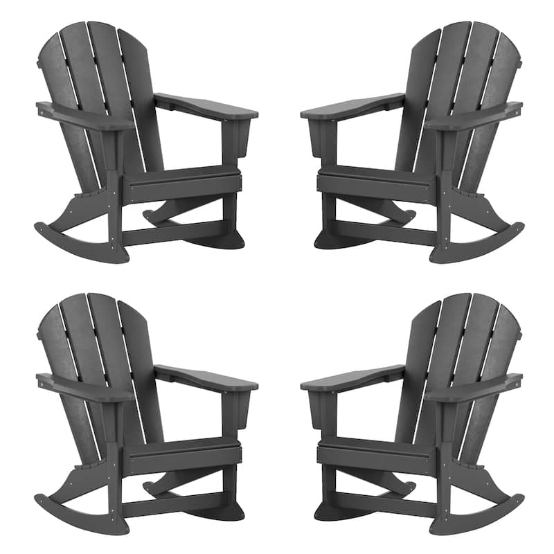 Polytrends Laguna Hdpe All Weather Outdoor Patio Rocking Chair (Set of 4)