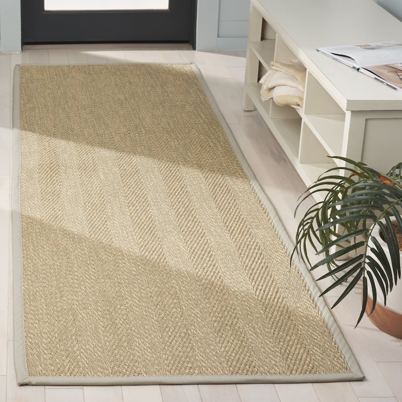 SAFAVIEH Napa Faux Sisal Ritu Washable Indoor/Outdoor Rug - Weather Resistant & Easy Cleaning - Natural/Ivory - 2'6" x 8' Runner