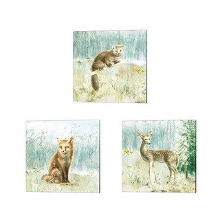 Danhui Nai 'Meadows Edge' Canvas Art (Set of 3)