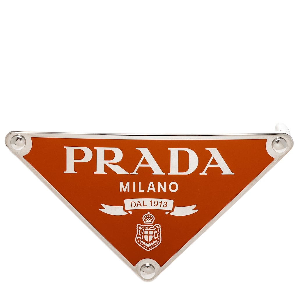 Prada Enameled Metal Belt Buckle