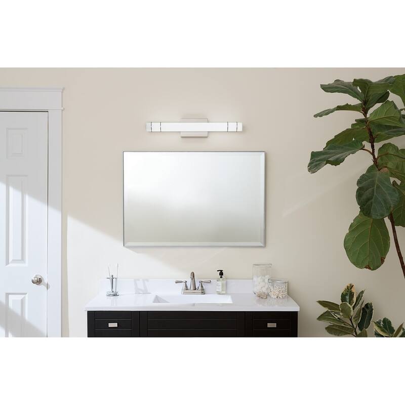 Kichler Lighting Korona Collection 24-inch Brushed Nickel Linear Bath/Vanity Light