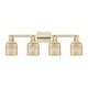 preview thumbnail 104 of 137, Innovations Lighting Downtown Urban - Bridal Veil - 4 Light 32" Bath Vanity Light Antique Brass/Mercury