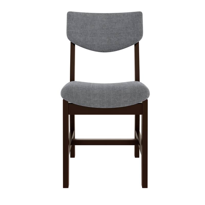 Roomfitters Rustic Farmhouse Dining Chairs Set of 4, Solid Wood Frame Upholstered Side Chairs for Kitchen & Dining Room