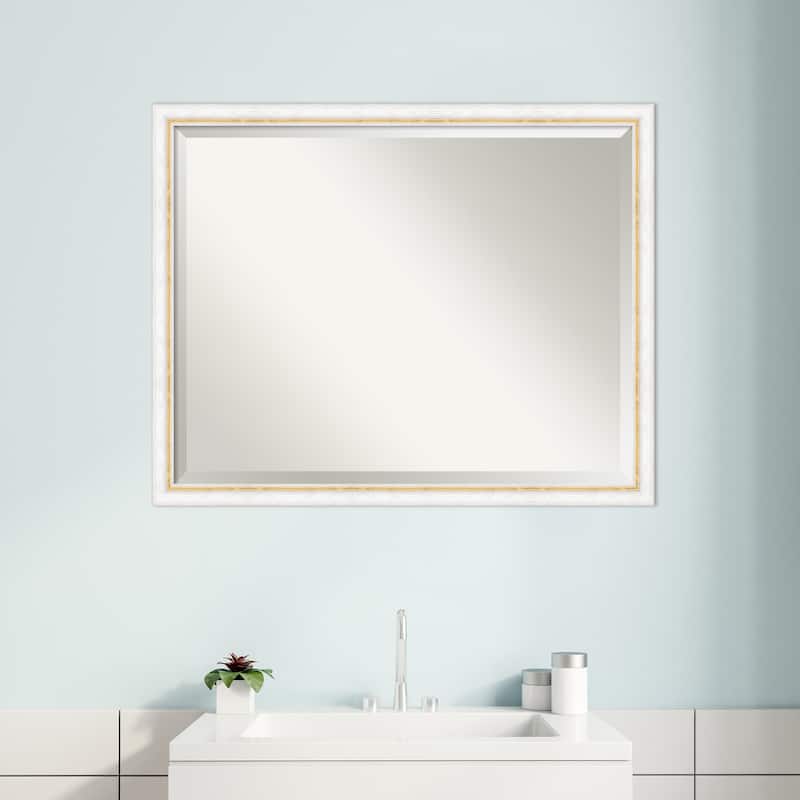 Morgan Beveled Wood Framed Bathroom Vanity Wall Mirror