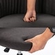 preview thumbnail 27 of 33, Home Office Chair Twill Fabric Ergonomic Desk Chair Computer Task Chair Vanity Chair Dark Grey