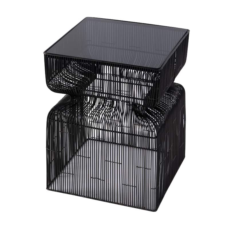 Ivar 14 in. W Square Stainless Steel Modern End Table - Bronze
