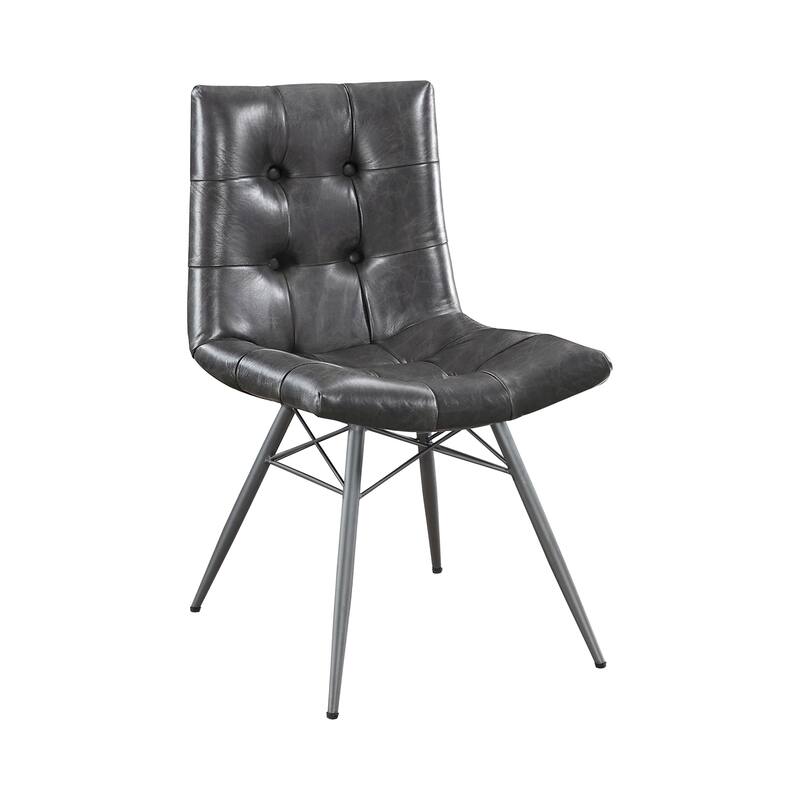 Charcoal and Gunmetal Tufted Back Upholstered Dining Chairs (Set of 4)