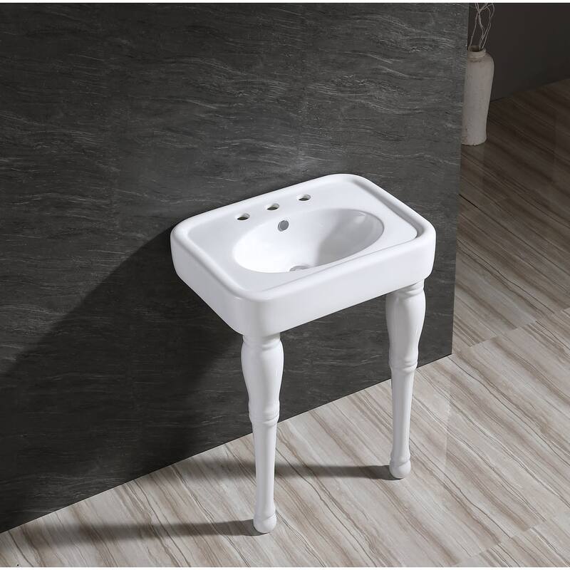 Kingston Brass Robert 25-9/16" Rectangular Porcelain Console Bathroom