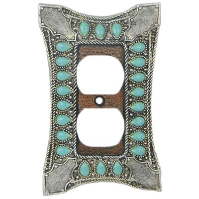 Turquoise Switchplate, Double Rocker