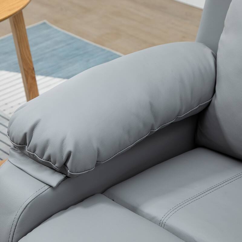 HOMCOM Living Room Power Lift Chair, PU Leather Electric Recliner Sofa Chair for Elderly with Remote Control