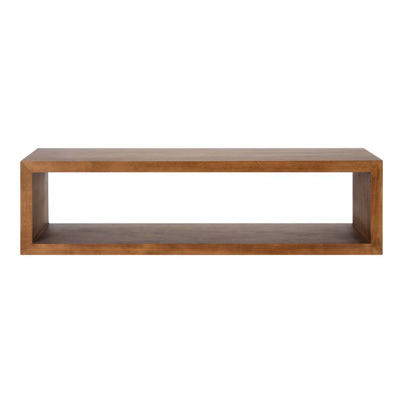 Kate and Laurel Holt Open Cubby Wooden Floating Wall Shelf