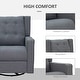 preview thumbnail 5 of 8, Wingback Swivel Recliner Chair Glider Rocking Chair with Button Tufted