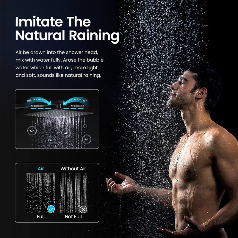 Cube Pressure Balanced 2-Function Shower System with Rough-In Valve