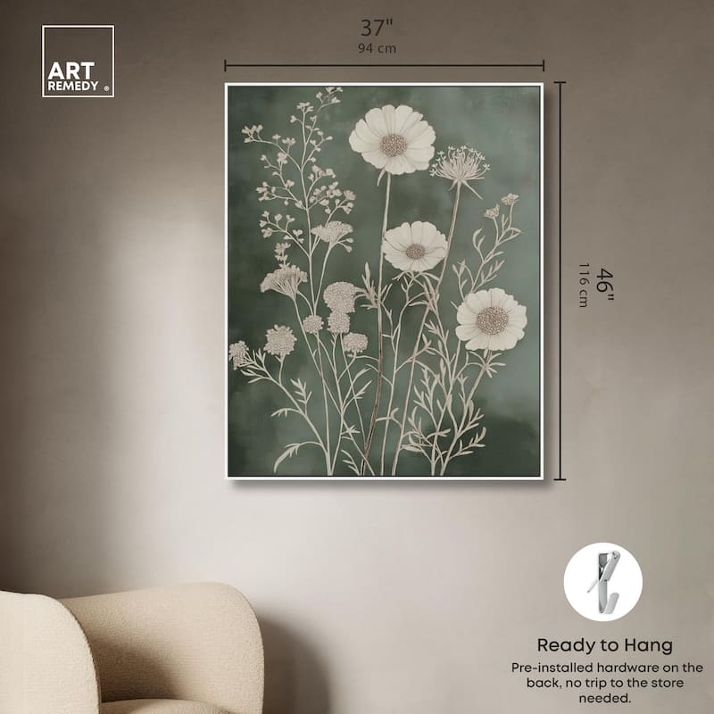 Airy Green Garden Canvas by Art Remedy