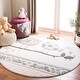 preview thumbnail 3 of 12, SAFAVIEH Carousel Kids Laureana Transitional Rug 3' Round - Pink/Ivory