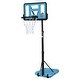 preview thumbnail 11 of 24, Portable Adjustable Height Basketball Hoop with 44" Backboard, Wheels Blue