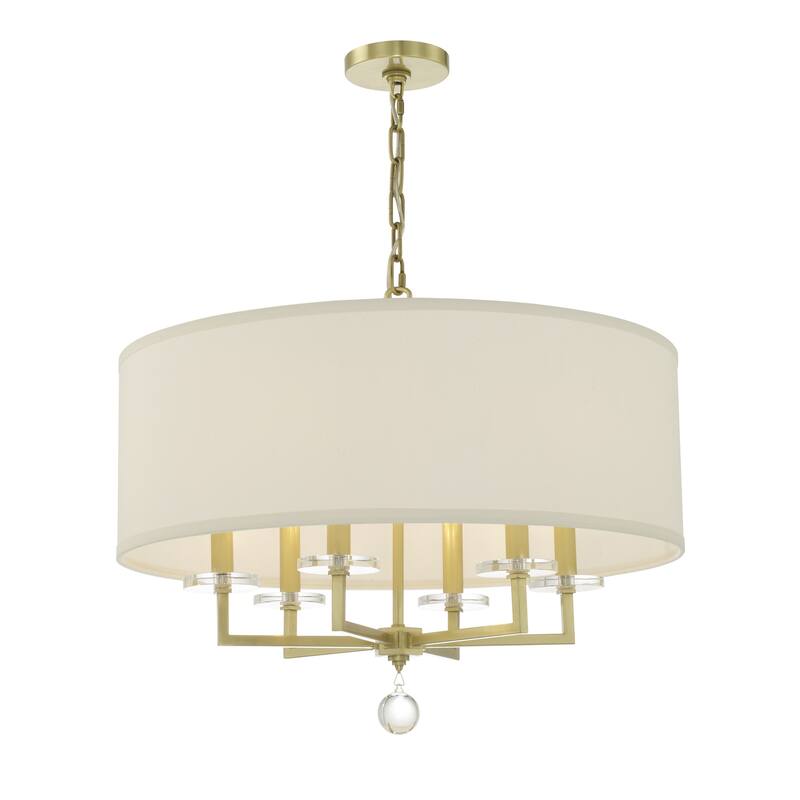 Paxton 6 Light Aged Brass Chandelier - 25.6'' W x 21'' H