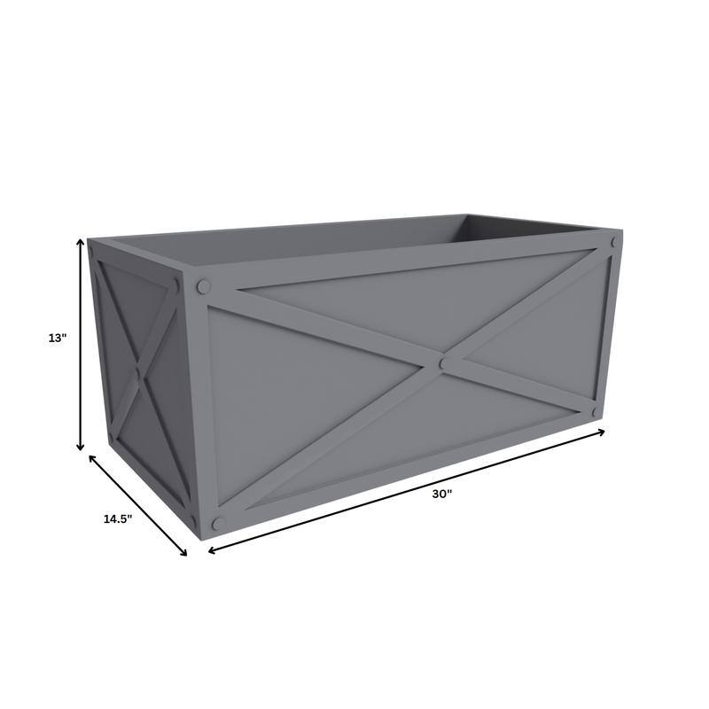 Bonsai Rectangular Fiberstone Planter Box, Modern Weather-Resistant Indoor/Outdoor Pot with Drainage for Healthy Plants