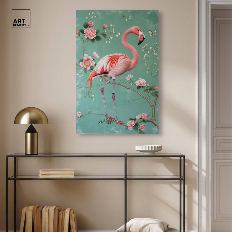Flamingo's Fable Canvas by Art Remedy, Gallery Wrapped