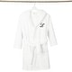 preview thumbnail 81 of 103, Sweet Kids 100% Polyester SUPER PLUSH Double Brushed Hooded Bathrobe with Black Script Monogram