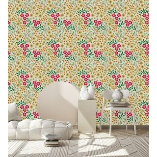 Summer Flowers Wallpaper Peel and Stick and Prepasted - Bed Bath ...