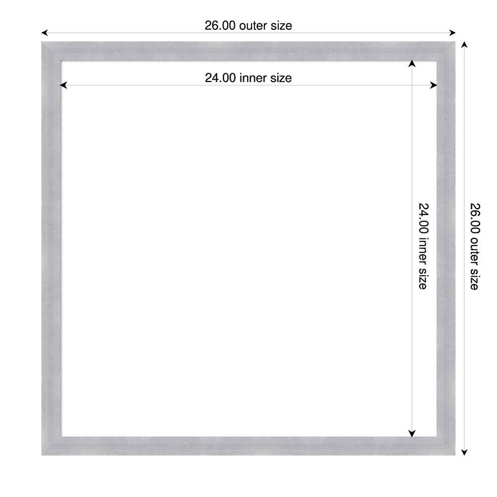 Amanti Art Grace Brushed Gold Narrow Framed Dry Erase Magnetic Board