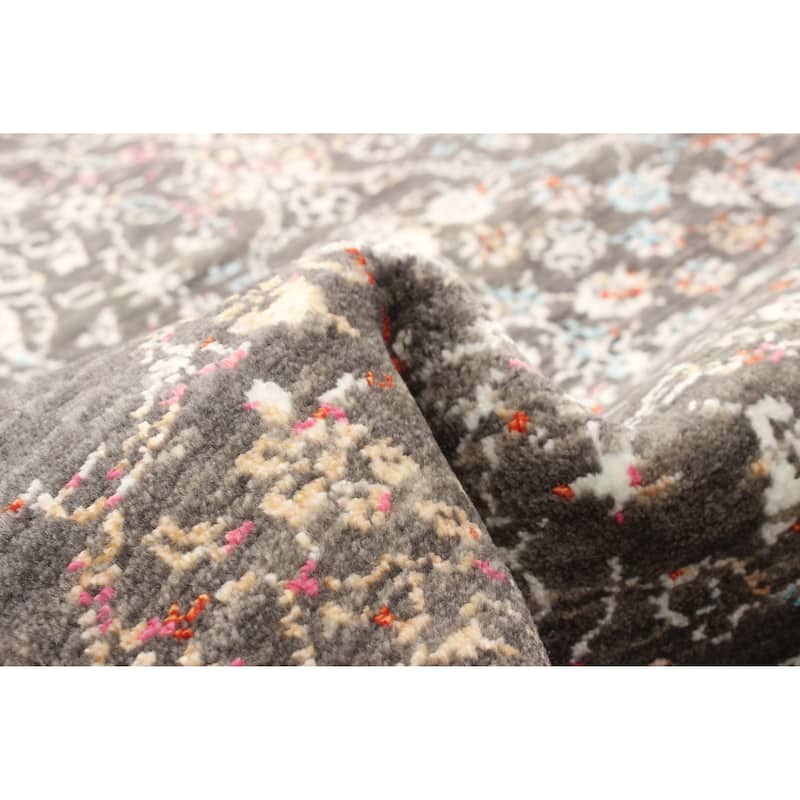 ECARPETGALLERY Hand-knotted Heritage Grey Silk, Wool Rug - 2' 7" x 8' 1"