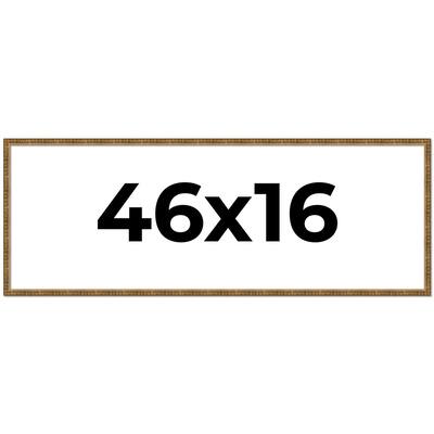 46x16 Frame Gold Picture Frame - Complete Modern Photo Frame Includes