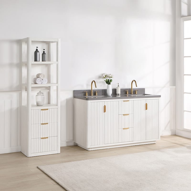 Miseno MV-NM-704160M Cadiz 60" Free Standing Double Basin Vanity Set