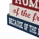 preview thumbnail 6 of 14, Glitzhome Patriotic/July 4th Free Standing Block Table Decor