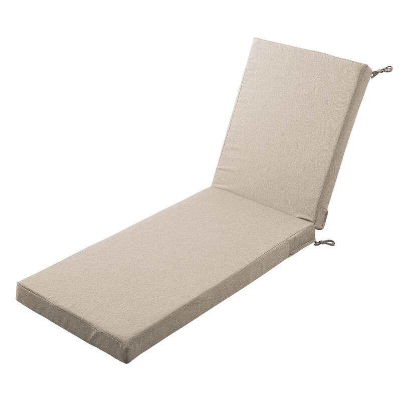 22.4 in W x 71.9 in L x 3.5 in Thickness Outdoor Chaise Lounge Replacement Cushion - Tan - 1-Piece Set