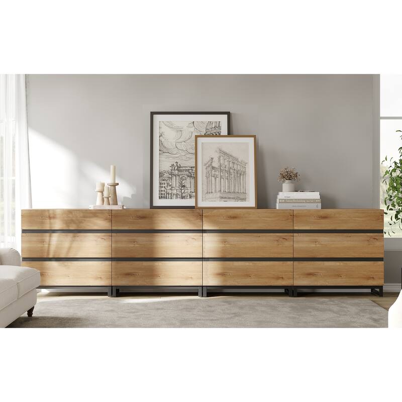 Dresser for Bedroom, Closet Organizers and Storage with Adjustable Shelves, Wooden Modern Dresser
