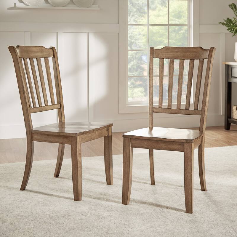 Eleanor Slat-back Wood Dining Chairs (Set of 2) by iNSPIRE Q Classic