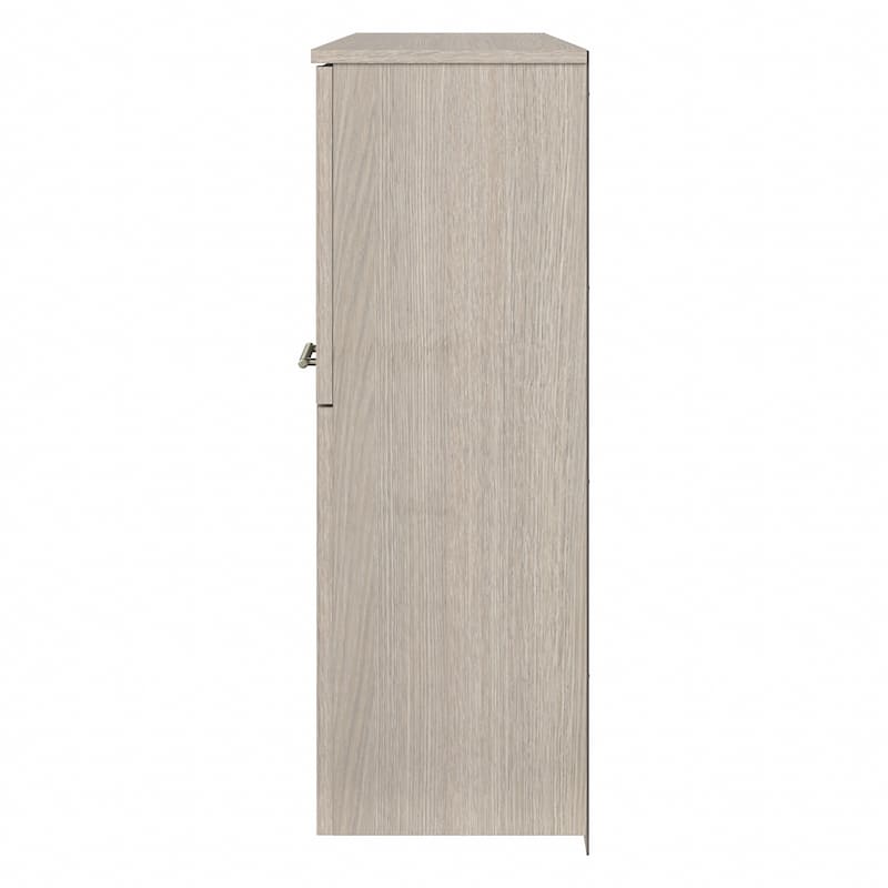 Bush Furniture Somerset Ash Gray 60W Hutch for L Shaped Desk - 59.09"L x 12.50"W x 35.69"H