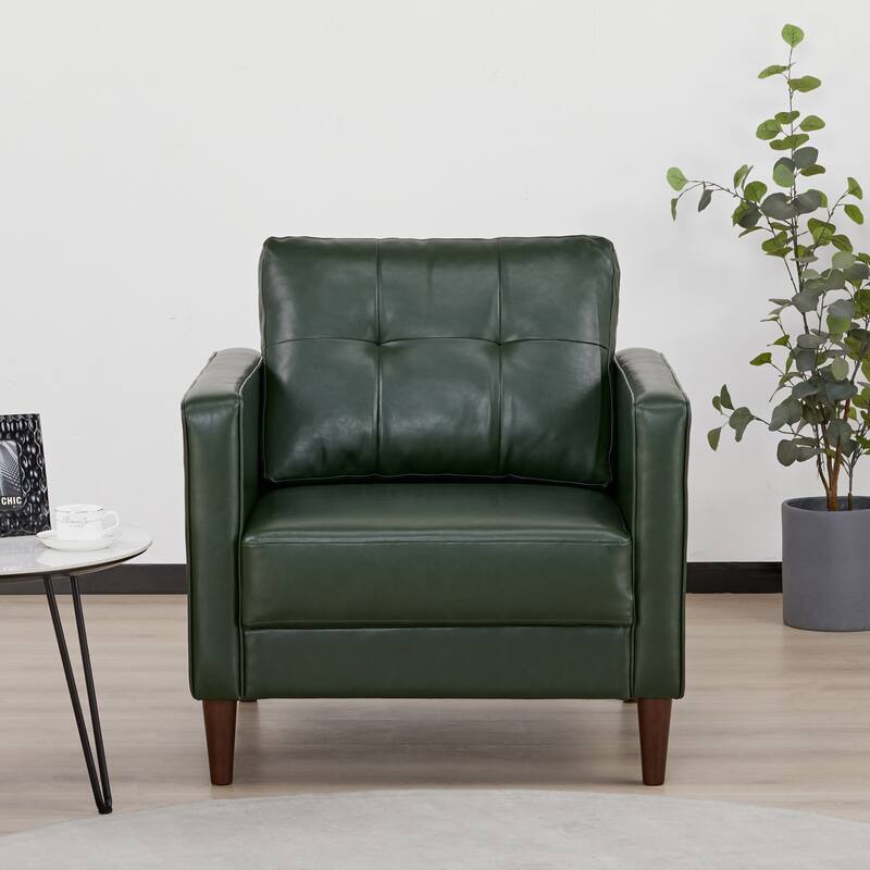 Artdeco Home - Anza Faux Leather Arm Chair - Green