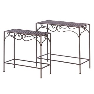 Umber Wicker Nesting Hall Tables - Bed Bath & Beyond - 16389301