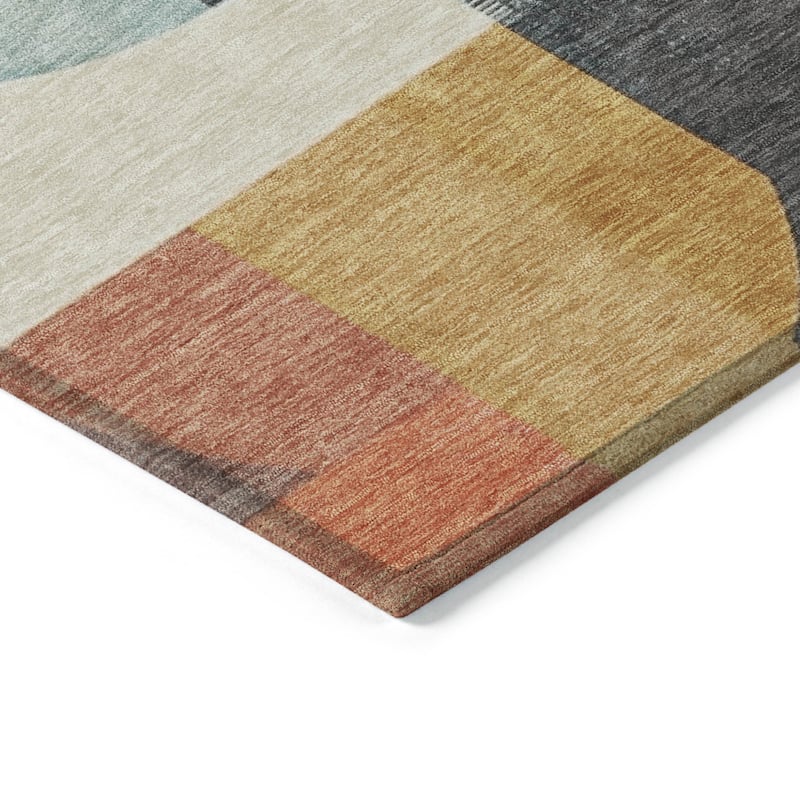 HomeRoots Geometric Modern Rectangle Outdoor Rug
