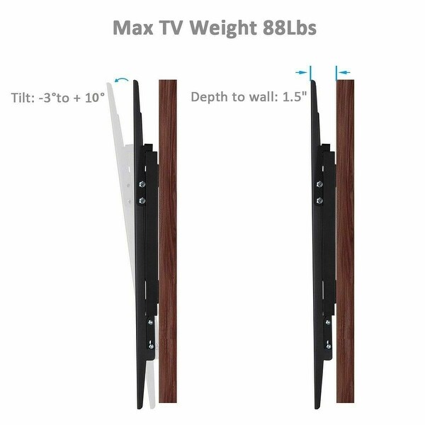 LCD LED Plasma Flat Tilt TV Wall Mount Bracket 26 32 37 40 42 46 47 50 55 70/" in