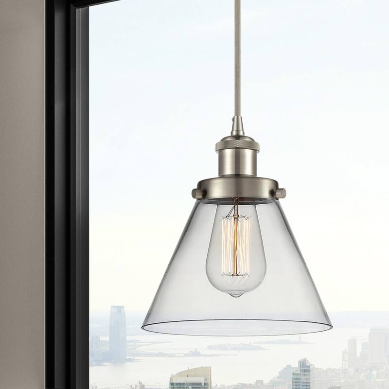 Innovations Lighting Large Cone 8" Wide Mini Pendant - Cord Hung