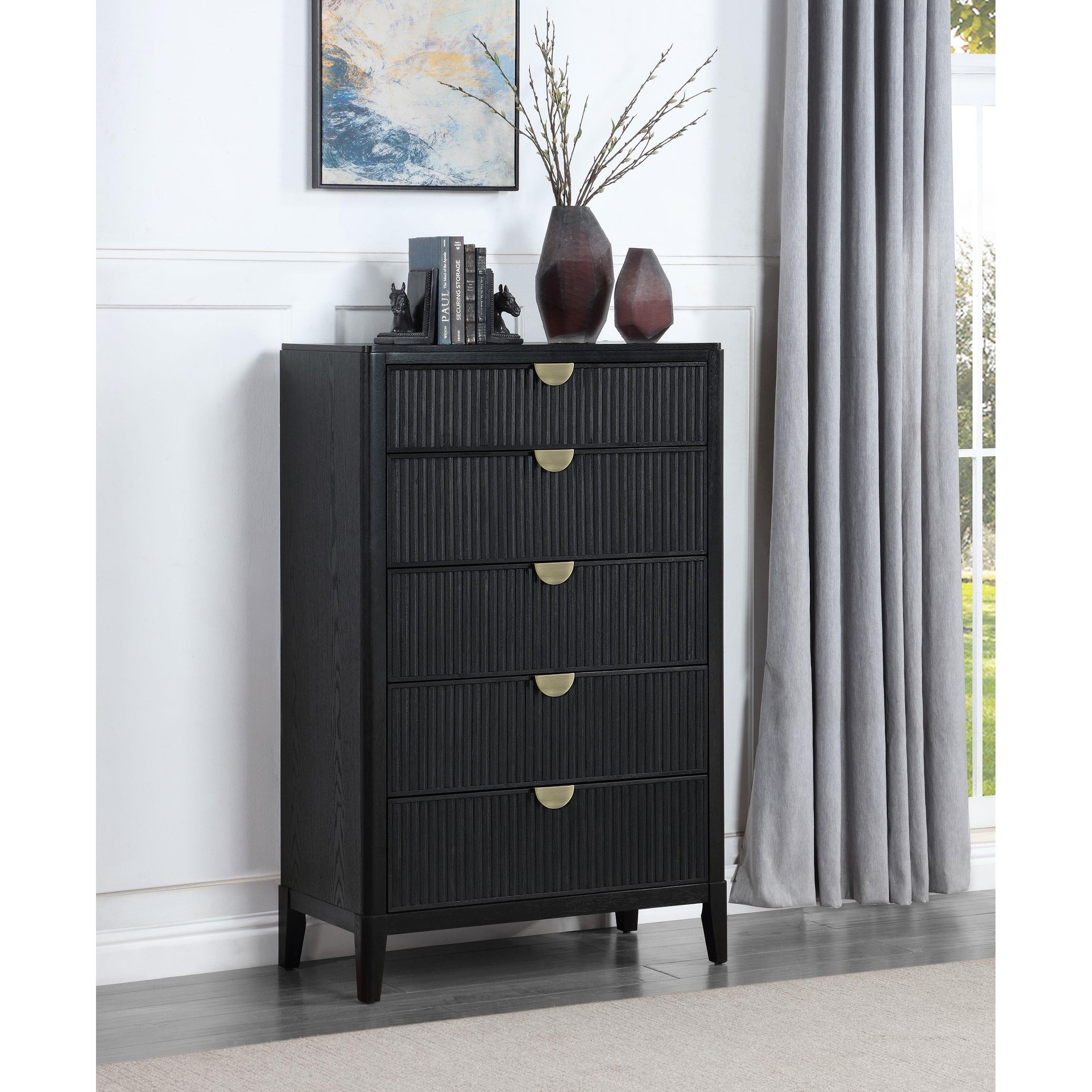 Brookmead 5-drawer Bedroom Chest Black