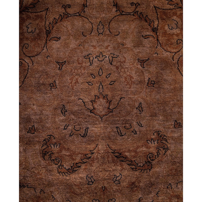 Overdyed One-of-a-Kind Hand-Knotted Area Rug - Brown - 10' 1" x 14' 10"