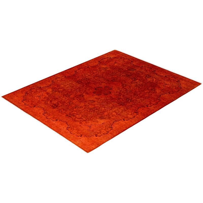 Contemporary Overdyed Wool Hand Knotted Area Rug - 8' 2" x 10' 5"