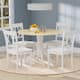Option White/Natural Table + White Chairs